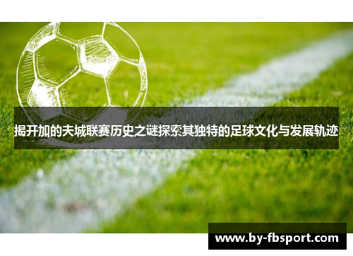 揭开加的夫城联赛历史之谜探索其独特的足球文化与发展轨迹 揭开加的夫城联赛历史之谜探索其独特的足球文化与发展轨迹